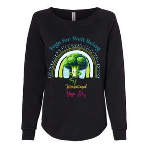 International Yoga And Eat Your Vegetables Day Huity Gift Womens California Wash Sweatshirt