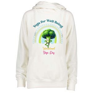 International Yoga And Eat Your Vegetables Day Huity Gift Womens Funnel Neck Pullover Hood