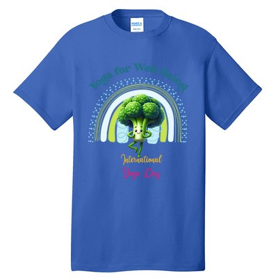 International Yoga And Eat Your Vegetables Day Huity Gift Tall T-Shirt