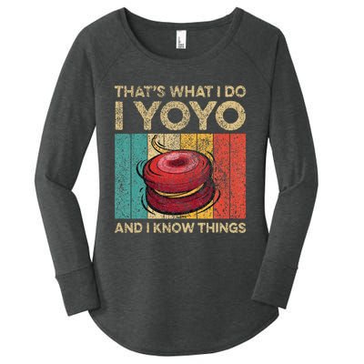 I Yoyo And I Know Things Funny Vintage Yoyo Women's Perfect Tri Tunic Long Sleeve Shirt