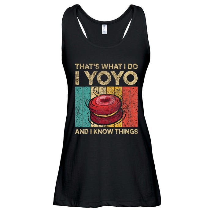 I Yoyo And I Know Things Funny Vintage Yoyo Ladies Essential Flowy Tank