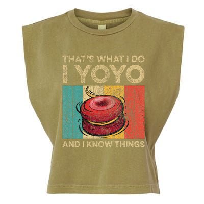 I Yoyo And I Know Things Funny Vintage Yoyo Garment-Dyed Women's Muscle Tee