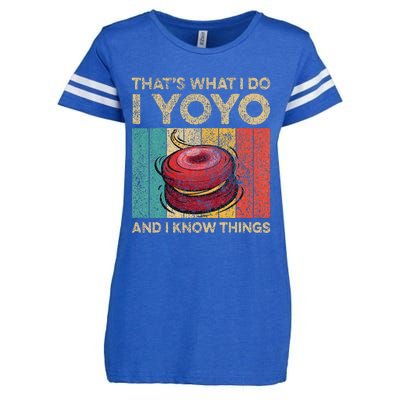 I Yoyo And I Know Things Funny Vintage Yoyo Enza Ladies Jersey Football T-Shirt