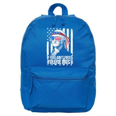 If You Ain't First You're Last George Washington Sunglasses 16 in Basic Backpack