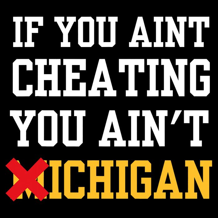 If You Aint Cheating You AinT Michigan Cropped Pullover Crew