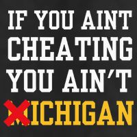 If You Aint Cheating You Ain't Michigan retro  7 Panel Mesh Trucker Snapback Hat