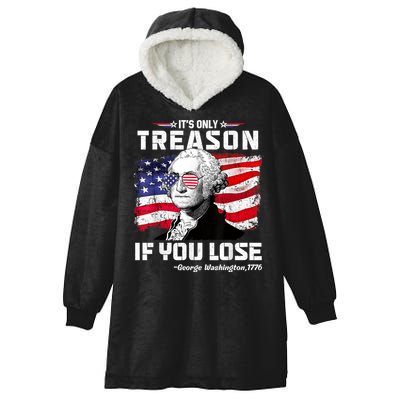 If You Aint First Youre Last Funny George Washington 4th Of July Hooded Wearable Blanket