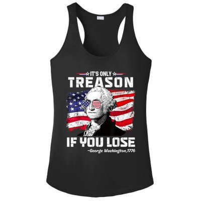 If You Aint First Youre Last Funny George Washington 4th Of July Ladies PosiCharge Competitor Racerback Tank