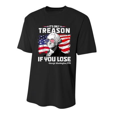 If You Aint First Youre Last Funny George Washington 4th Of July Youth Performance Sprint T-Shirt