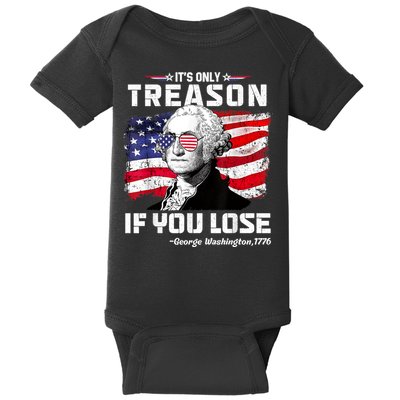 If You Aint First Youre Last Funny George Washington 4th Of July Baby Bodysuit