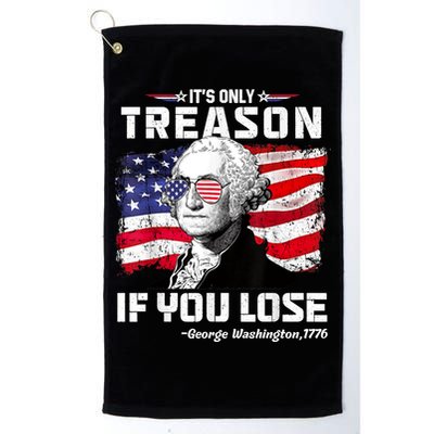 If You Aint First Youre Last Funny George Washington 4th Of July Golf Towel