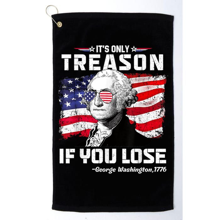 If You Aint First Youre Last Funny George Washington 4th Of July Golf Towel