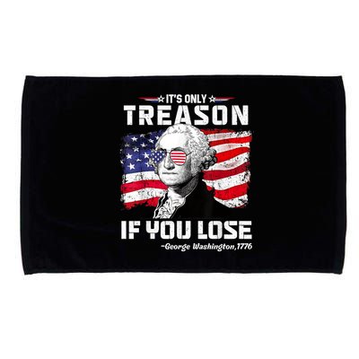 If You Aint First Youre Last Funny George Washington 4th Of July Microfiber Hand Towel