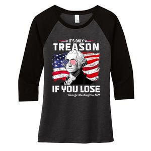 If You Aint First Youre Last Funny George Washington 4th Of July Women's Tri-Blend 3/4-Sleeve Raglan Shirt