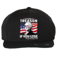 If You Aint First Youre Last Funny George Washington 4th Of July Wool Snapback Cap
