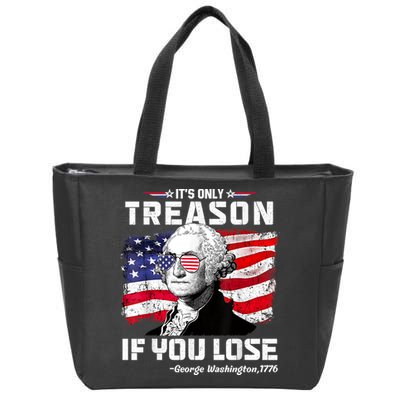 If You Aint First Youre Last Funny George Washington 4th Of July Zip Tote Bag