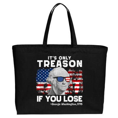 If You Aint First Youre Last Funny George Washington 4th Of July Cotton Canvas Jumbo Tote