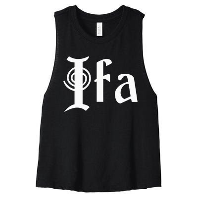 Ifa Yoruba African Expressions Spirituality Culture Women's Racerback Cropped Tank