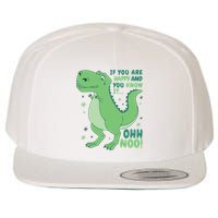 If You Are Happy And You Know It Oh No Funny Dinosaur Wool Snapback Cap