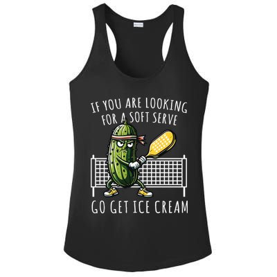 If You Are Looking For A Soft Serve Go Get Ice Cream Funny Pickleball Ladies PosiCharge Competitor Racerback Tank