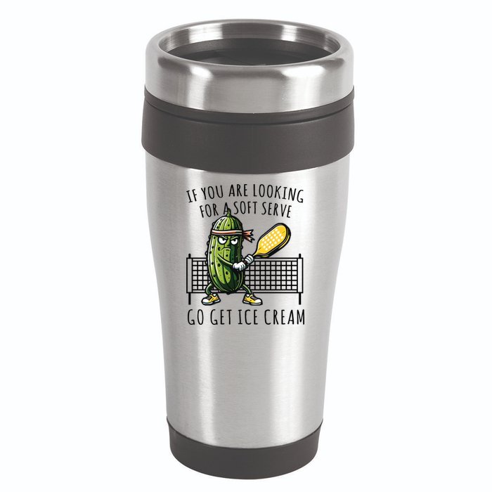 If You Are Looking For A Soft Serve Go Get Ice Cream Funny Pickleball 16oz Travel Tumbler
