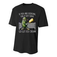 If You Are Looking For A Soft Serve Go Get Ice Cream Funny Pickleball Youth Performance Sprint T-Shirt