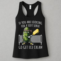If You Are Looking For A Soft Serve Go Get Ice Cream Funny Pickleball Womens Tank Top