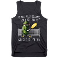 If You Are Looking For A Soft Serve Go Get Ice Cream Funny Pickleball Tank Top