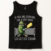 If You Are Looking For A Soft Serve Go Get Ice Cream Funny Pickleball Tank Top