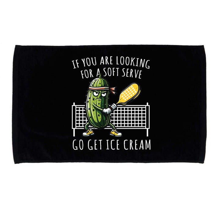 If You Are Looking For A Soft Serve Go Get Ice Cream Funny Pickleball Microfiber Hand Towel