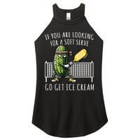 If You Are Looking For A Soft Serve Go Get Ice Cream Funny Pickleball Women's Perfect Tri Rocker Tank