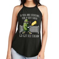 If You Are Looking For A Soft Serve Go Get Ice Cream Funny Pickleball Women's Perfect Tri Rocker Tank