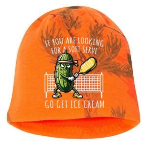 If You Are Looking For A Soft Serve Go Get Ice Cream Funny Pickleball Kati - Camo Knit Beanie