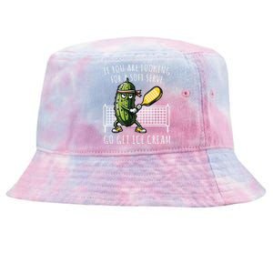 If You Are Looking For A Soft Serve Go Get Ice Cream Funny Pickleball Tie-Dyed Bucket Hat