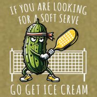 If You Are Looking For A Soft Serve Go Get Ice Cream Funny Pickleball Garment-Dyed Women's Muscle Tee