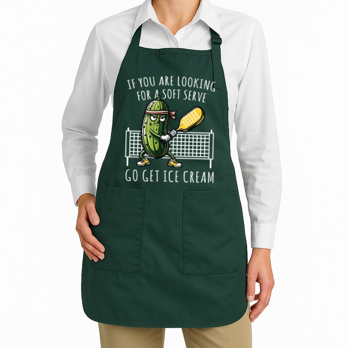 If You Are Looking For A Soft Serve Go Get Ice Cream Funny Pickleball Apron