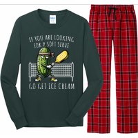 If You Are Looking For A Soft Serve Go Get Ice Cream Funny Pickleball Long Sleeve Pajama Set