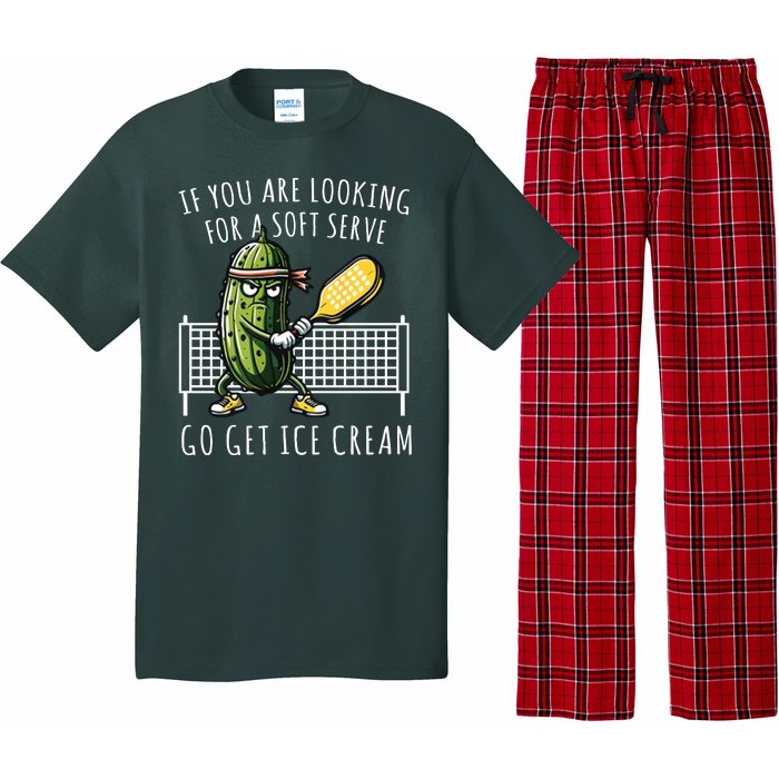 If You Are Looking For A Soft Serve Go Get Ice Cream Funny Pickleball Pajama Set