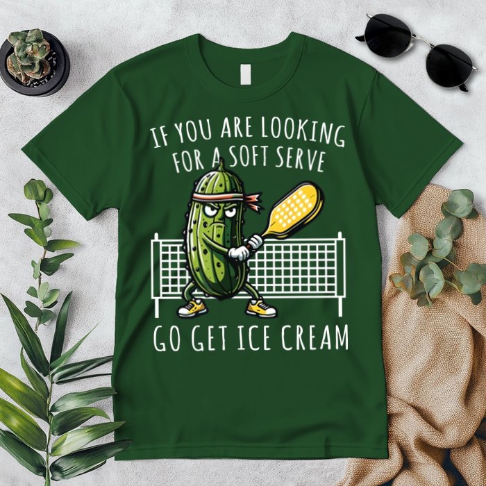 If You Are Looking For A Soft Serve Go Get Ice Cream Funny Pickleball Premium T-Shirt