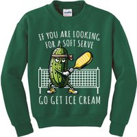 If You Are Looking For A Soft Serve Go Get Ice Cream Funny Pickleball Kids Sweatshirt