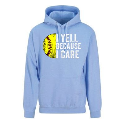 I Yell Because I Care Softball Pride Softball Proud Mom Proud Dad Proud Parent Unisex Surf Hoodie