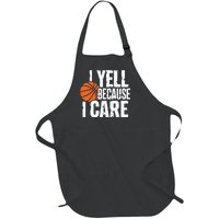 I Yell Because I Care Funny Basketball Full-Length Apron With Pockets