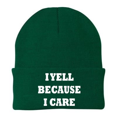 I Yell Because I Care Knit Cap Winter Beanie