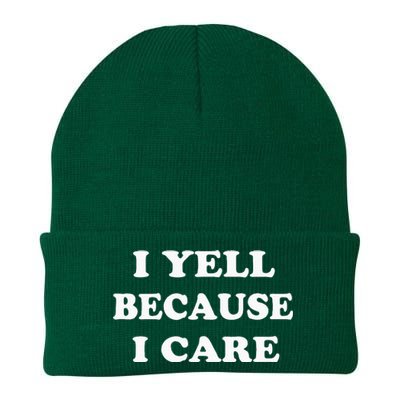 I Yell Because I Care Knit Cap Winter Beanie