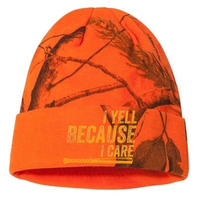 I Yell Because I Care Baseball Softball Dad Mom Kati Licensed 12" Camo Beanie