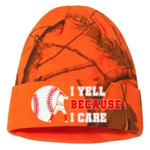 I Yell Because I Care Baseball Bad Funny Baseball Mom Cool Gift Kati Licensed 12" Camo Beanie