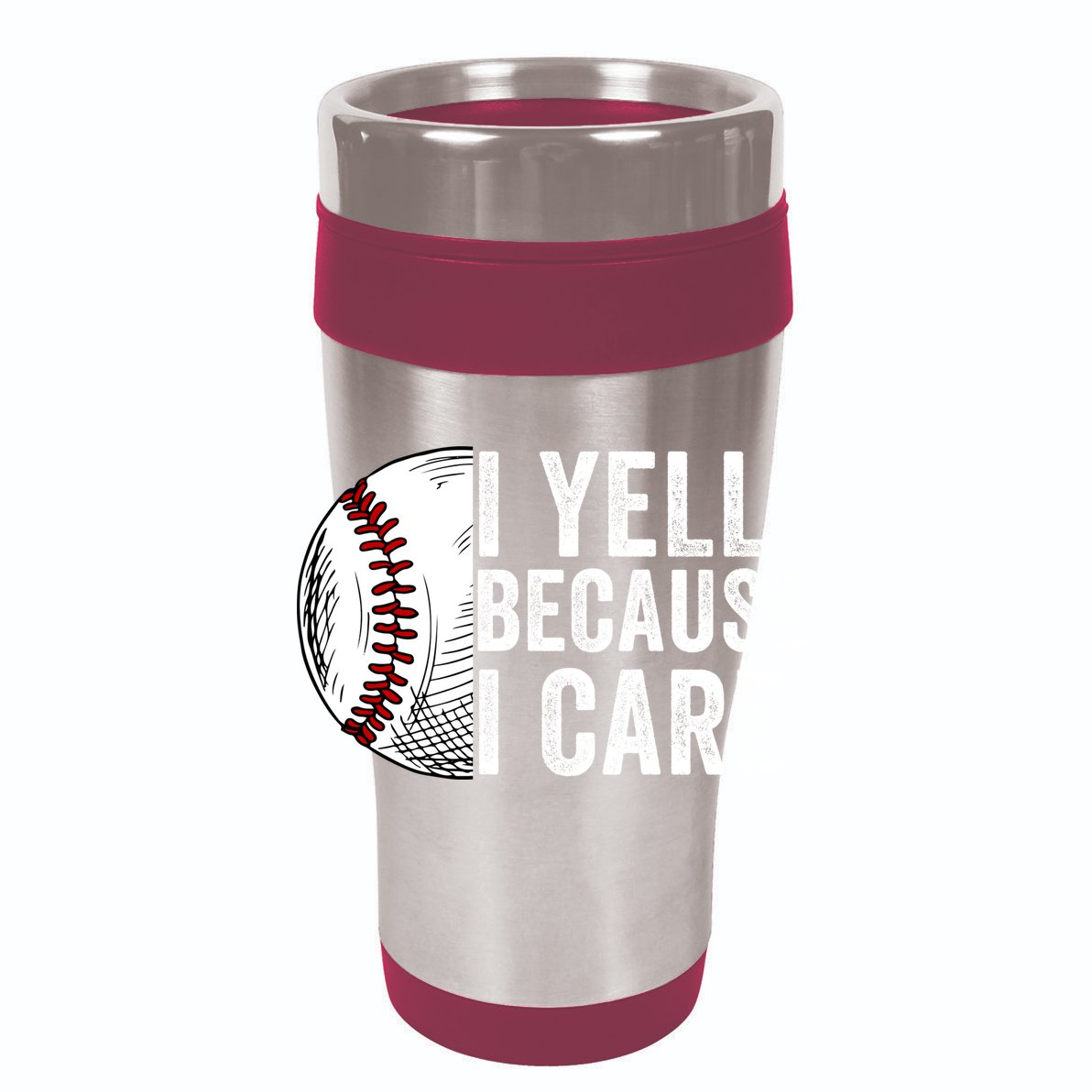 I Yell Because I Care Baseball Pride Baseball Mom Baseball Dad Baseball Parent 7 Panel Mesh Trucker Snapback Hat