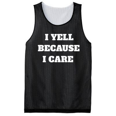 I Yell Because I Care Mesh Reversible Basketball Jersey Tank