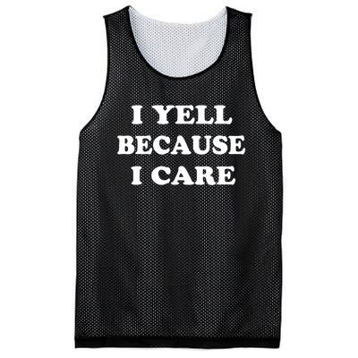 I Yell Because I Care Mesh Reversible Basketball Jersey Tank