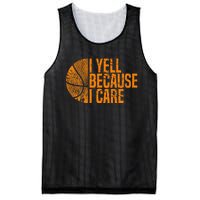 I Yell Because I Care Basketball Mesh Reversible Basketball Jersey Tank